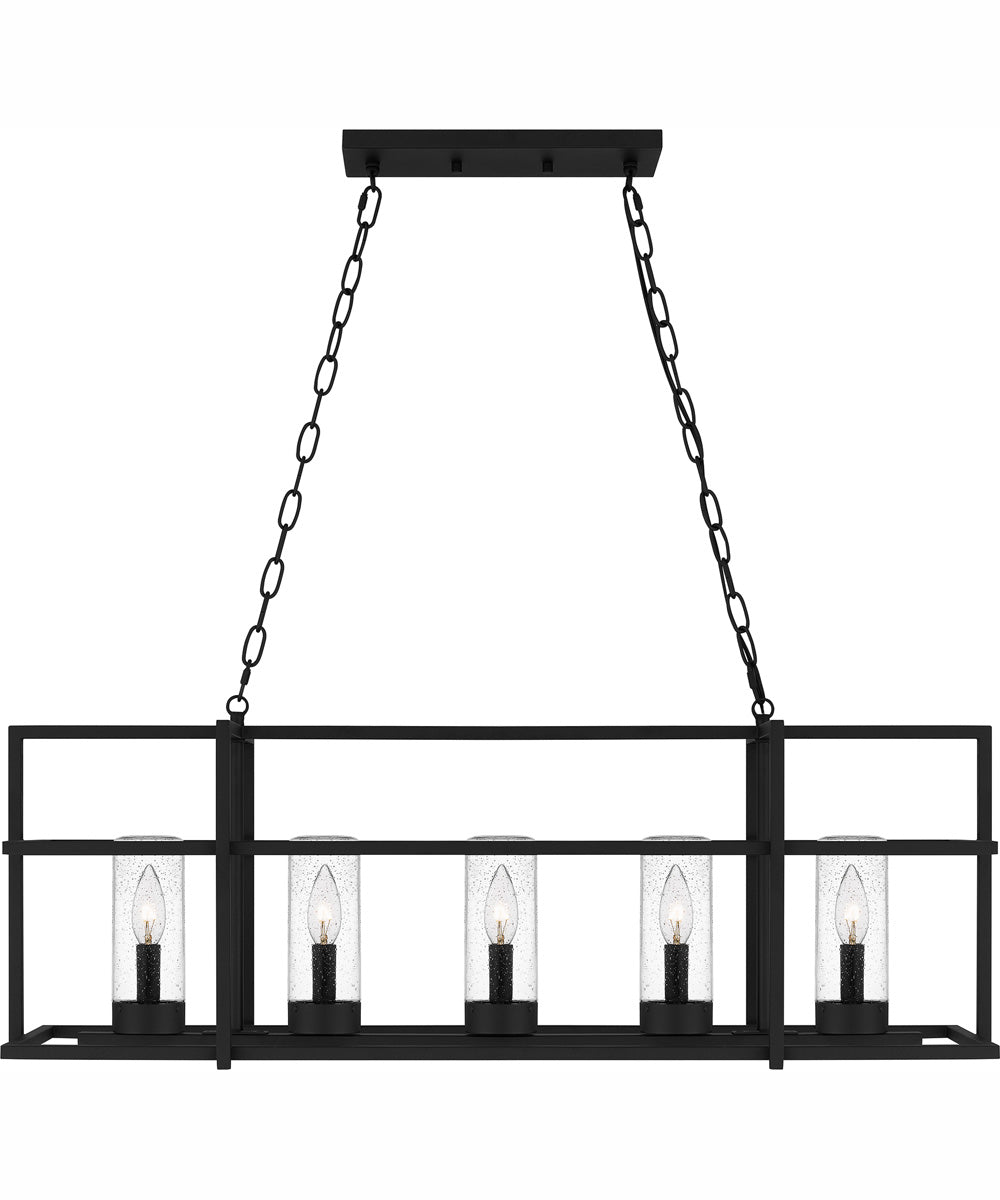 Damien Medium 5-light Island Light Earth Black