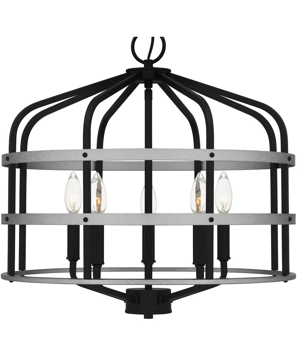 Avignon 5-light Pendant Matte Black