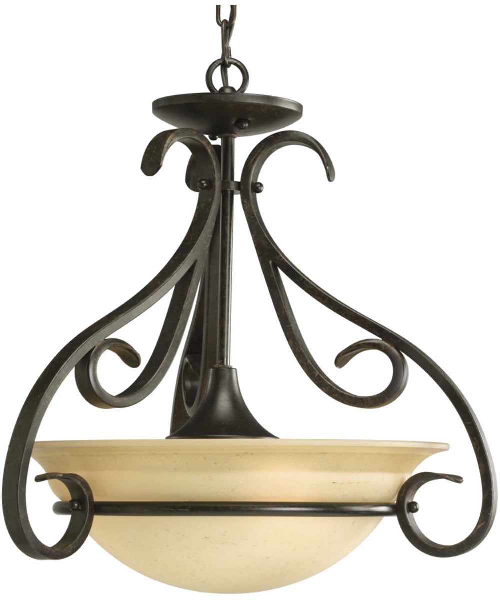 Torino 3-Light Foyer Pendant Forged Bronze