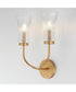 Camelot 2-Light Sconce Natural Aged Brass