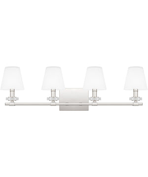 Kelsey Glen Extra Large 4-light Bath Light Polished Nickel