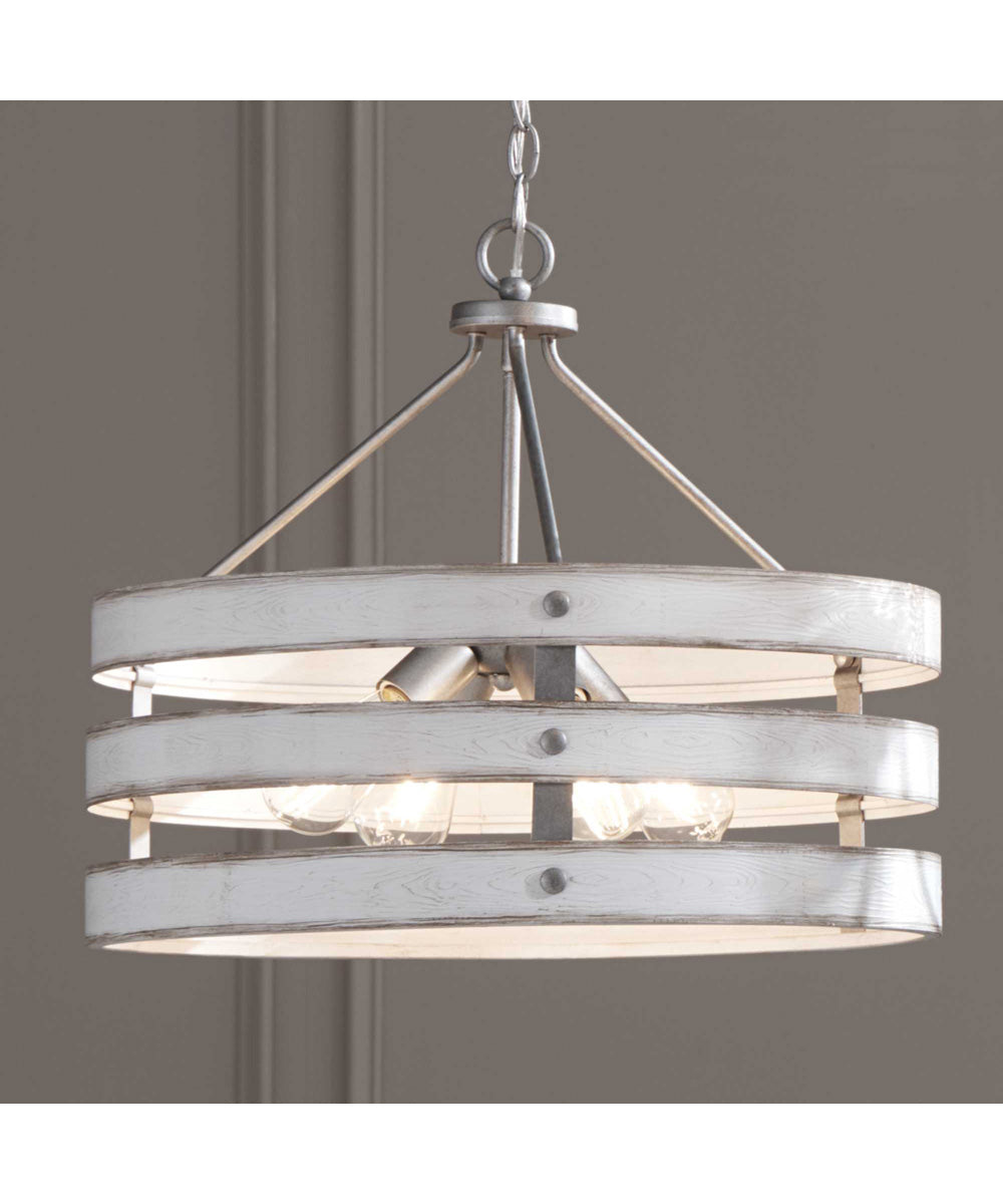Gulliver 4-Light Coastal Pendant Light Galvanized Finish