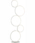 Fedora Led Floor Lamp 5 Rings/Silver