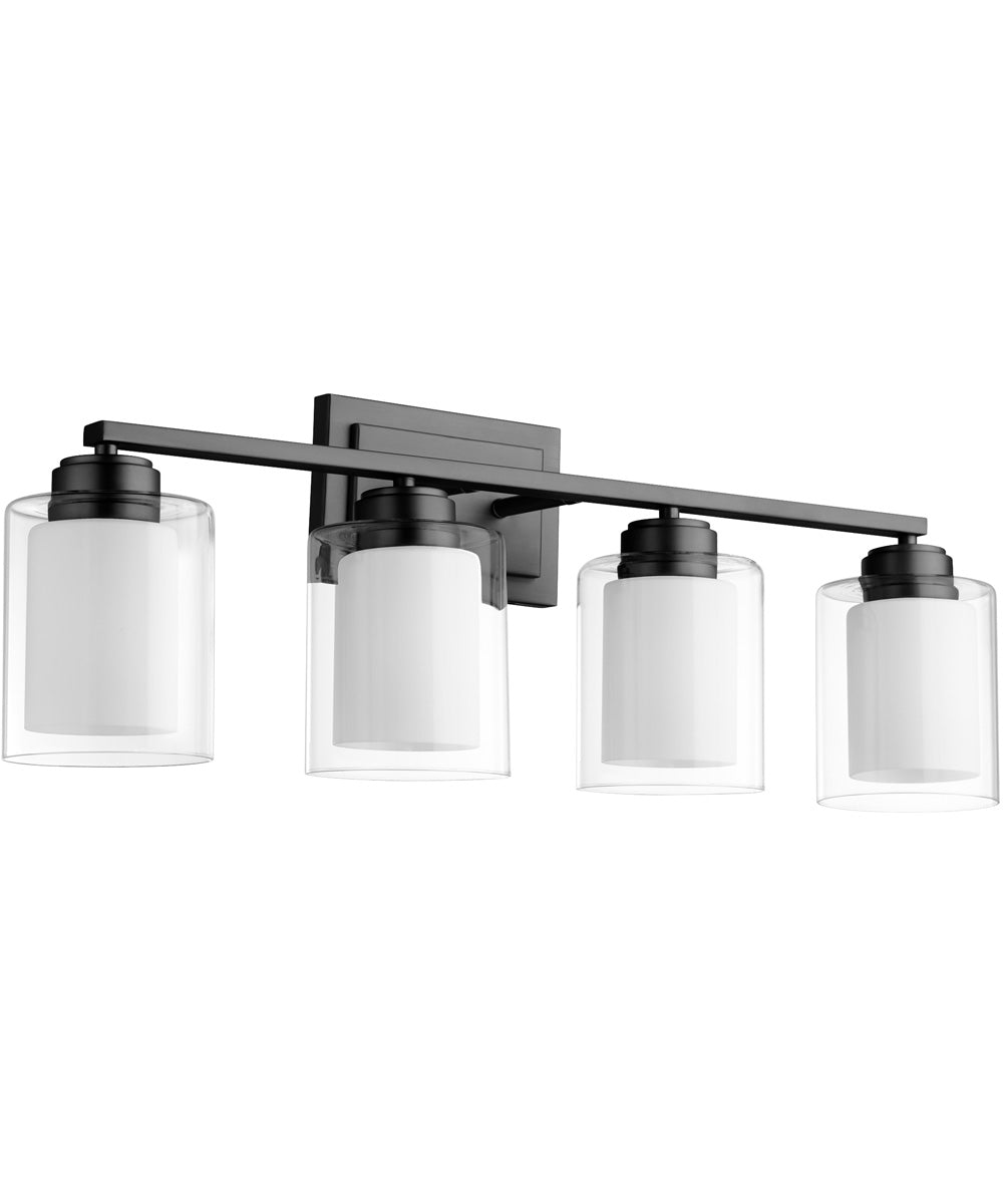 4-light Bath Vanity Light Matte Black