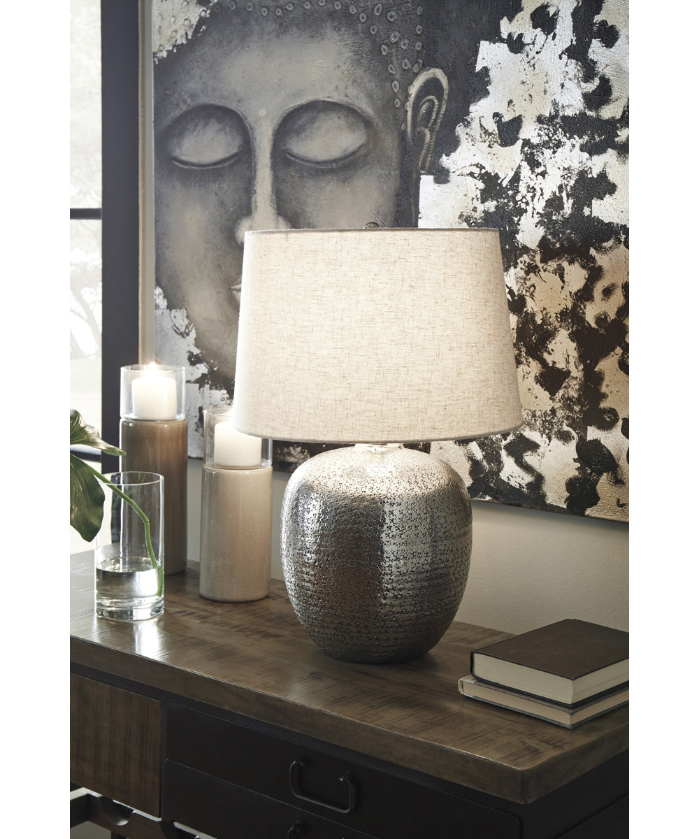23"H Magalie Metal Table Lamp (1/CN) Antique Silver