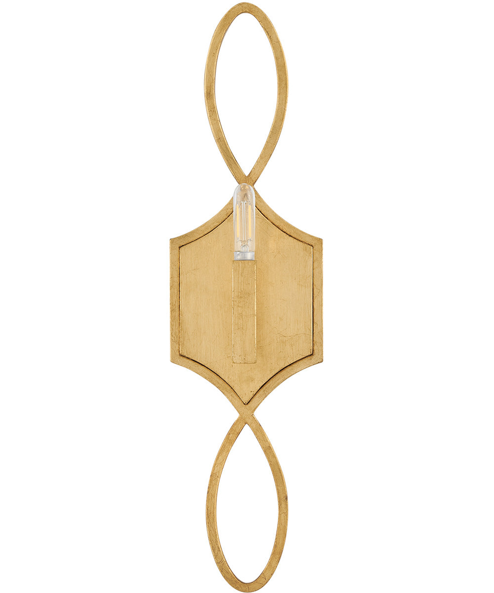 Leona 1-Light Large Sconce in Distressed Brass
