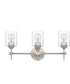 Aria Large 3-light Bath Light Brushed Nickel