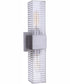 Ridge 2-Light Wall Sconce Satin Aluminum