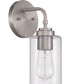 Stowe 1-Light Wall Sconce Brushed Polished Nickel