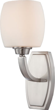 6"W Helium 1-Light Vanity & Wall Brushed Nickel