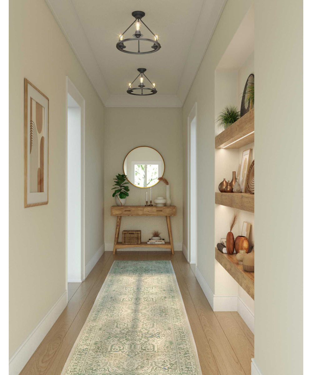 Debut 3-Light Semi-Flush Convertible Graphite