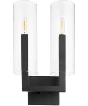 Harbin 2-light Wall Mount Light Fixture Textured Black