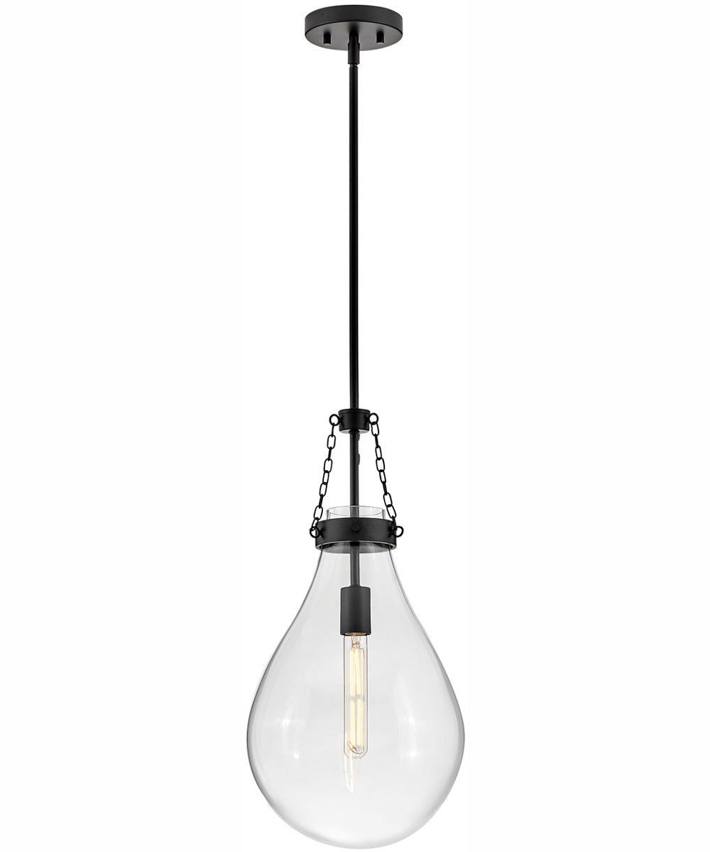 Eloise 1-Light Small Pendant in Black