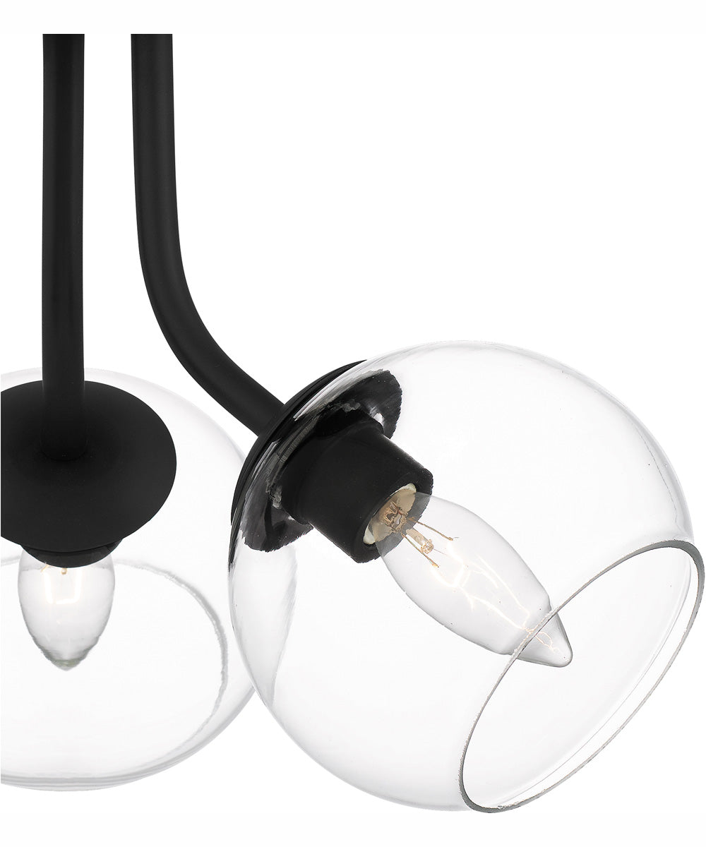 Quoizel Semi-Flush Mount Medium 3-light Semi Flush Mount Matte Black