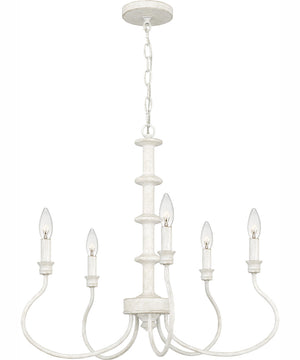 Adela 5-light Chandelier Antique White