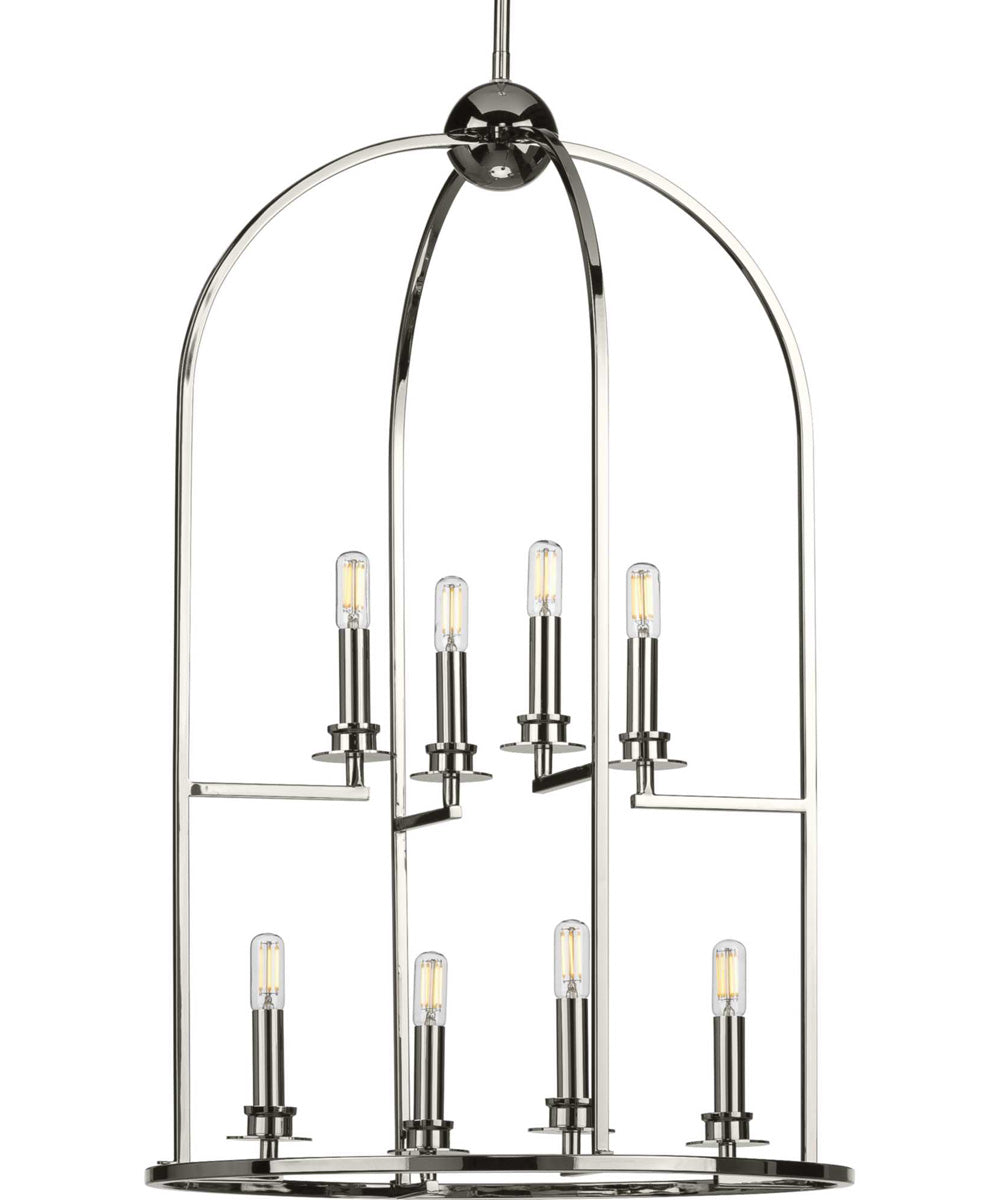Seneca 8-Light Farmhouse Pendant Light Polished Nickel