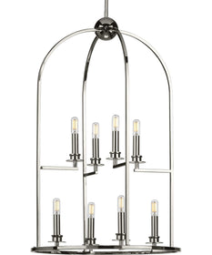 Seneca 8-Light Farmhouse Pendant Light Polished Nickel