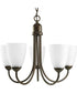 Gather 5-Light Etched Glass Traditional Chandelier Light Antique Bronze