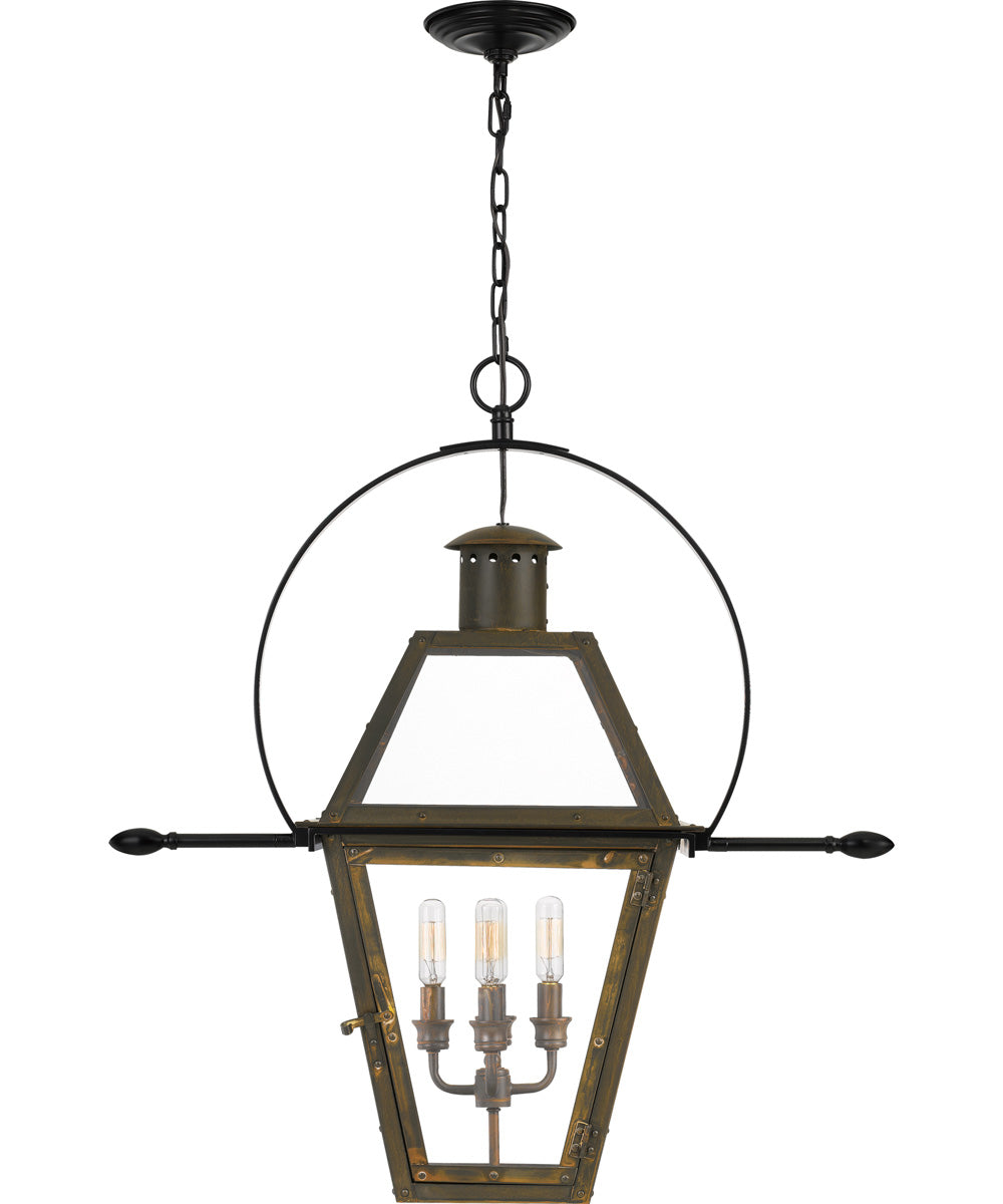 Rue De Royal Extra Large 4-light Outdoor Pendant Light Industrial Bronze