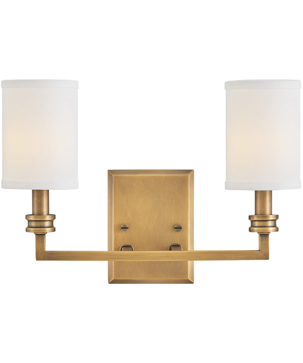 Moore 2-Light Medium Sconce in Heritage Brass