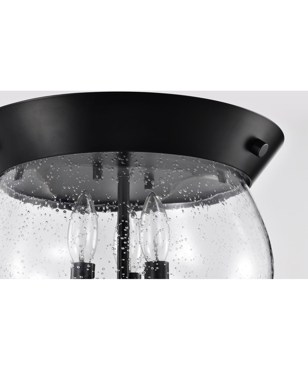 Boliver 3-Light Close-to-Ceiling Matte Black