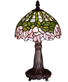 13" High Tiffany Cabbage Rose Mini Lamp