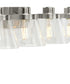 Hinton 4-Light Clear Seeded Glass Farmhouse Bath Vanity Light Brushed Nickel