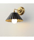 Primrose 1-Light Wall Sconce Black / Gold Leaf