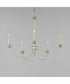 Charlton 5-Light Chandelier Weathered White/Gold Leaf