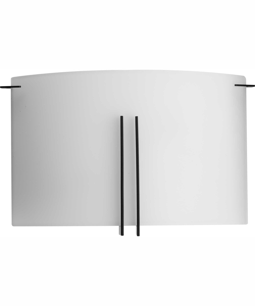 Modern Glass Sconce 2-Light Wall Sconce Matte Black