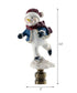 Skating Christmas Snowman Antique Brass Base Lamp Finial 3"H