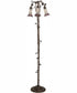 58" High Stained Glass Pond Lily 3 Light Floor Lamp