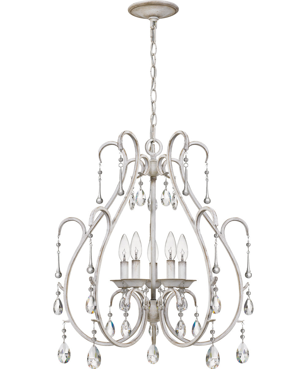 Blanca 5-light Chandelier Antique White