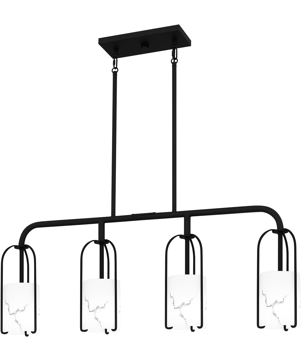 Fairbanks Medium 4-light Island Light Matte Black
