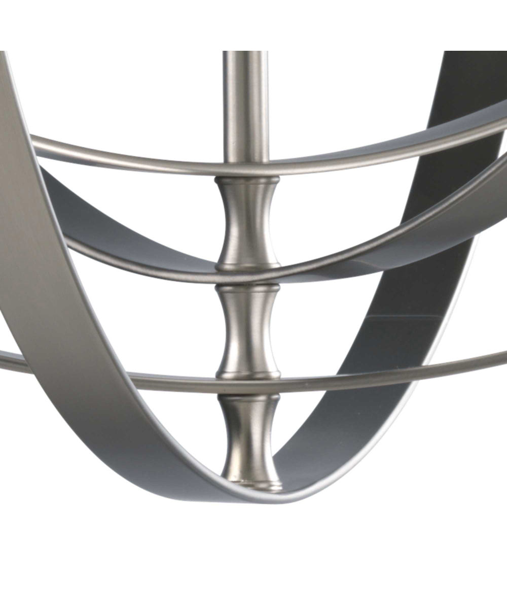 Equinox 6-Light Foyer Pendant Burnished Silver