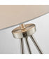 Tullio 1-Light 3Pcs Floor & Table Lamp Set Brushed Nickel/White Shade