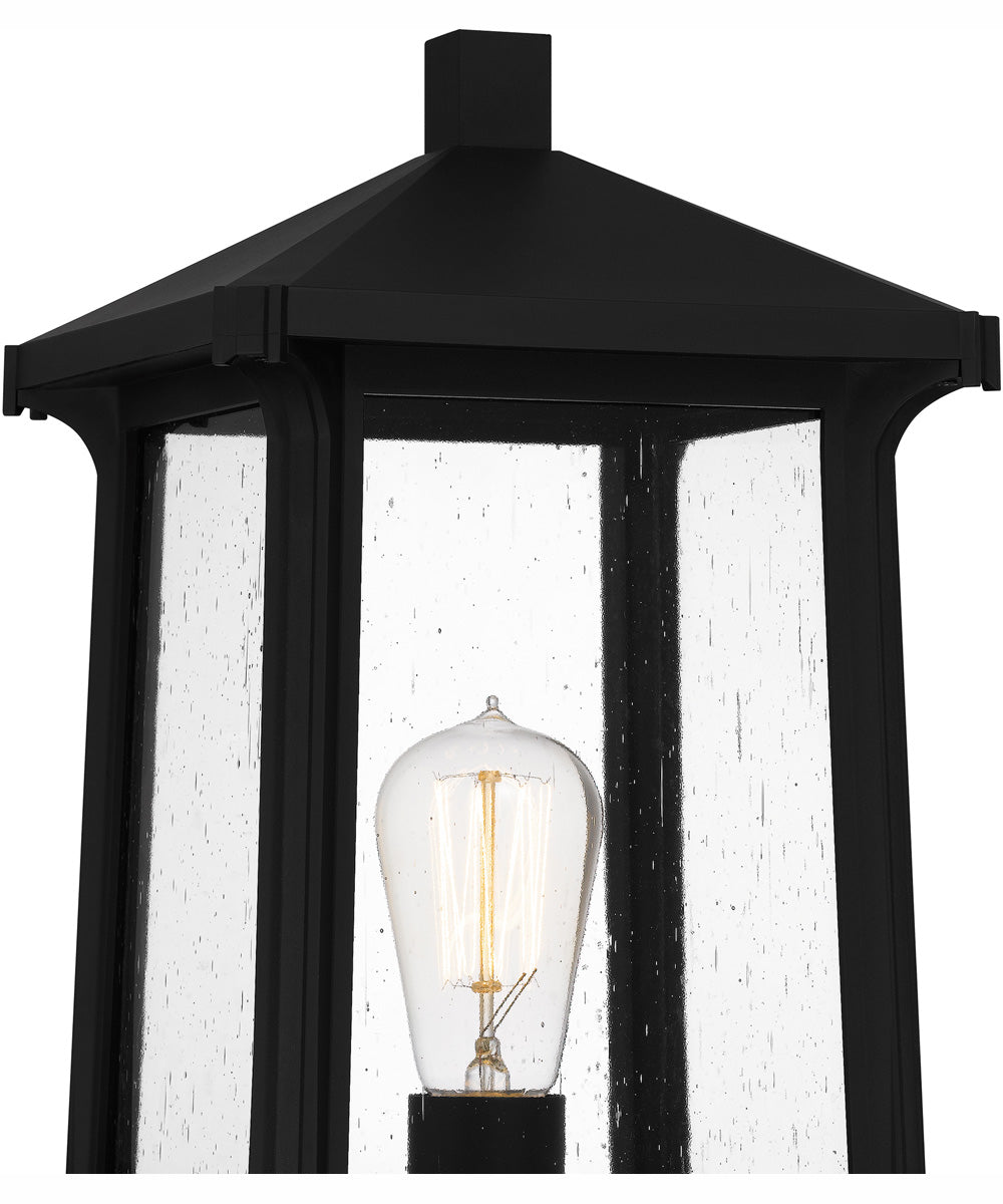 Satterfield Large 1-light Outdoor Post Light  Coastal Armour Matte Black