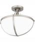 Antebellum Medium 2-light Semi Flush Mount Brushed Nickel