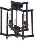 Avante Grand 3-Light Convertible Semi Flush Flat Black/Satin Brass