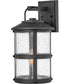 Lakehouse 1-Light LED Medium Outdoor Wall Mount Lantern in Black
