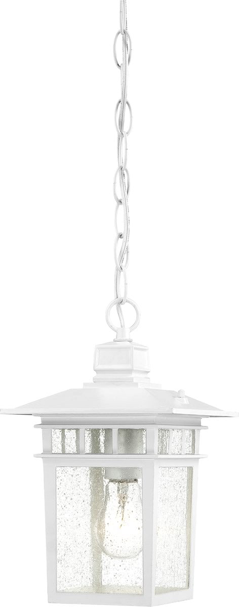 7"W Cove Neck 1-Light Outdoor White