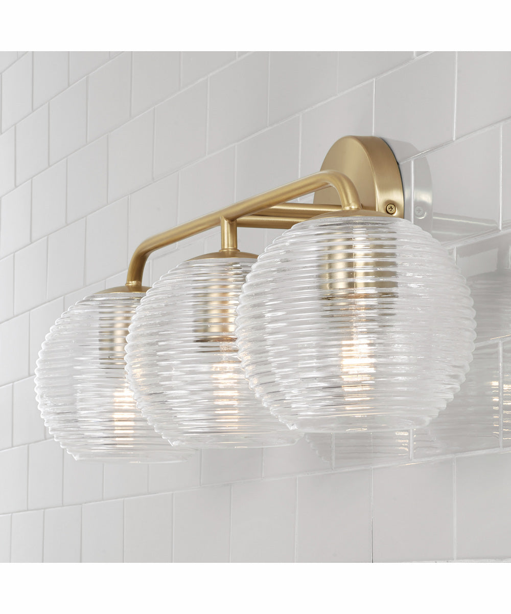 Dolan 3-Light Vanity Matte Brass