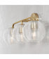 Dolan 3-Light Vanity Matte Brass