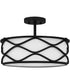 Tallow 3-light Semi Flush Mount Matte Black