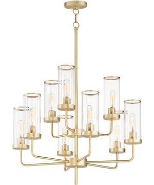 Crosby 9-Light Chandelier Satin Brass