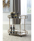 30"H Daymont Bar Cart Gold