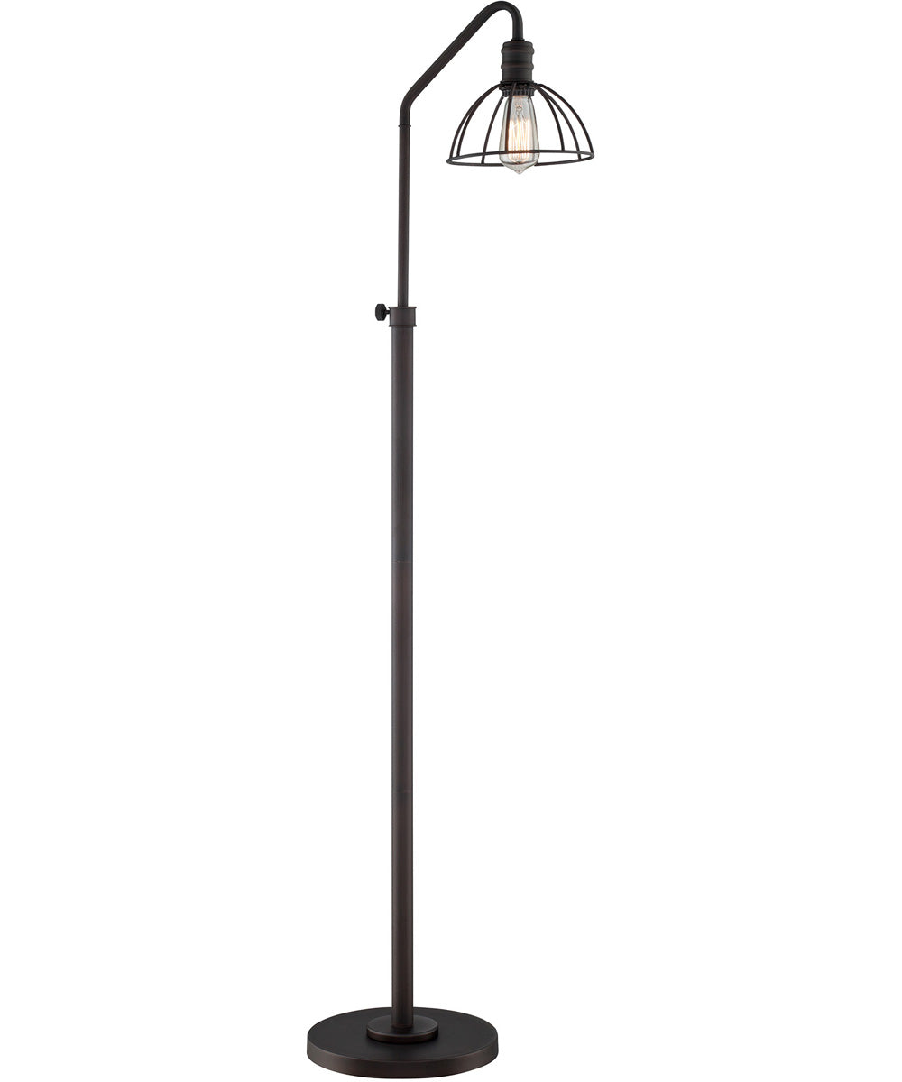 Gaius 1-Light Metal Floor Lamp Burnished Bronze