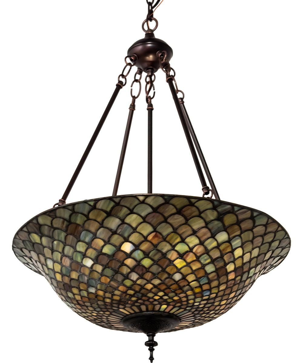 20" Wide Tiffany Fishscale Inverted Pendant