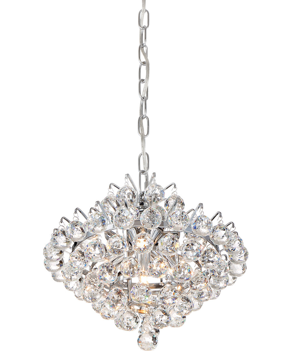 Bordeaux Small 4-light Flush Mount Polished Chrome