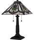 Tiffany Small 2-light Table Lamp Matte Black